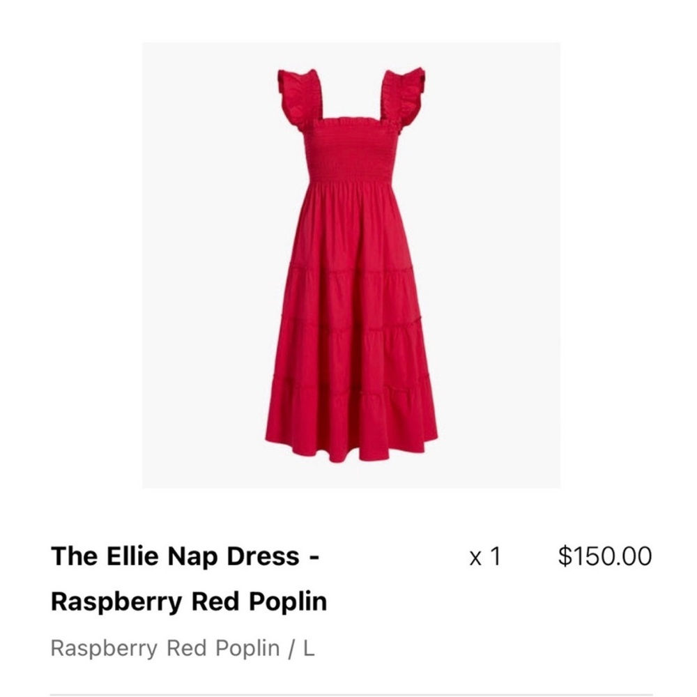 Hill House Nap Dress - Red Smocked Tiered Maxi Dress